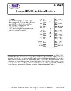 SP232AEN-L/TR Datasheet PDF Exar Corporation