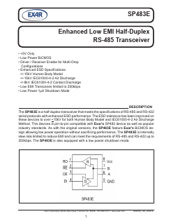 SP483EEN-L Datasheet PDF Exar Corporation