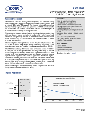 XR81102-CA02-F Datasheet PDF Exar Corporation