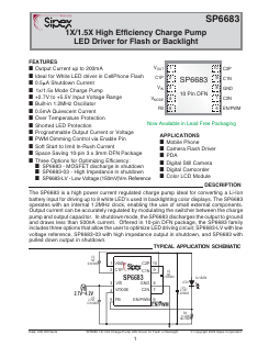 SP6683 Datasheet PDF Exar Corporation