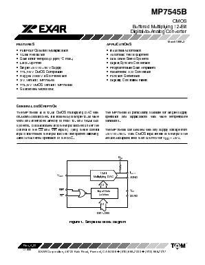 MP7545BKN Datasheet PDF Exar Corporation