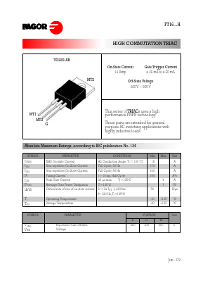 FT1616DH Datasheet PDF Formosa Technology