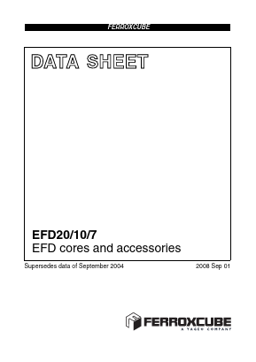 EFD10-3F3 Datasheet PDF Ferroxcube International Holding B.V.