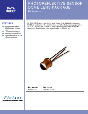 HVS6003-001 Datasheet PDF Finisar Corporation.