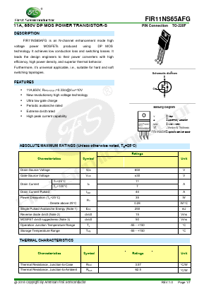 FIR11NS65AFG Datasheet PDF Shenzhen Foster Semiconductor Co., Ltd.