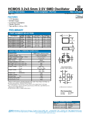 F345 Datasheet PDF Fox Electronics