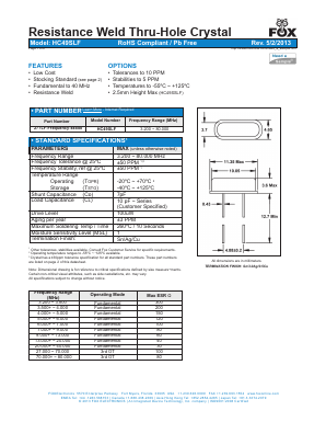 FOXSLF/040A Datasheet PDF Fox Electronics