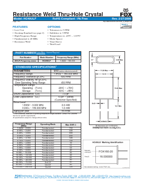 FOXLF040 Datasheet PDF Fox Electronics