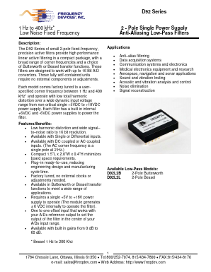 D92L2B Datasheet PDF Frequency Devices, Inc.