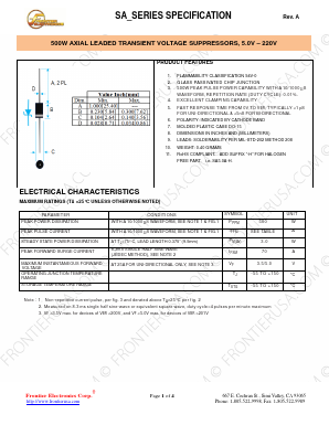 SA33CA Datasheet PDF Frontier Electronics.