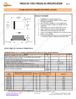 FM5200-BS Datasheet PDF Frontier Electronics.
