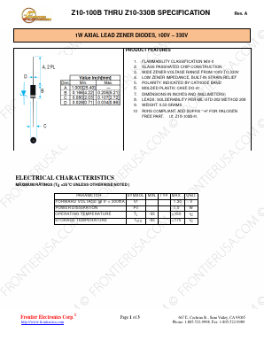 Z10-100B Datasheet PDF Frontier Electronics.