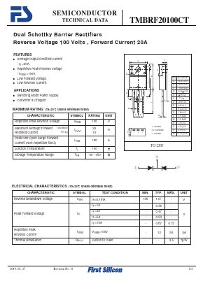 TMBRF20100CT Datasheet PDF First Silicon Co., Ltd