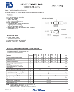 ES2F Datasheet PDF First Silicon Co., Ltd