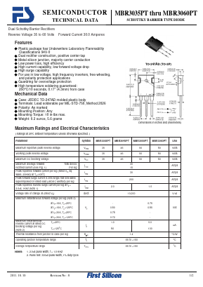MBR3035PT Datasheet PDF First Silicon Co., Ltd