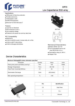 SR70 Datasheet PDF FutureWafer Tech Co.,Ltd