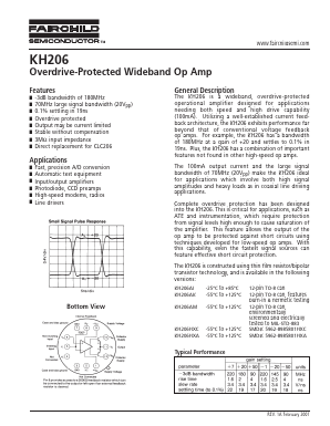 KH206 Datasheet PDF Fairchild Semiconductor