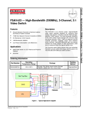 FSAV433MTCX Datasheet PDF Fairchild Semiconductor