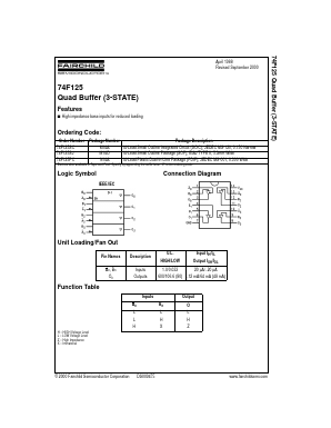 74F125SJ Datasheet PDF Fairchild Semiconductor