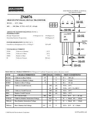 2N6076 Datasheet PDF Fairchild Semiconductor