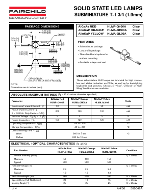 HLMP-Q106A Datasheet PDF Fairchild Semiconductor