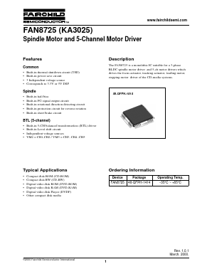 FAN8725 Datasheet PDF Fairchild Semiconductor