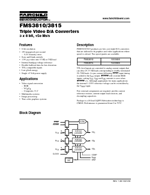 FMS3810KRC Datasheet PDF Fairchild Semiconductor