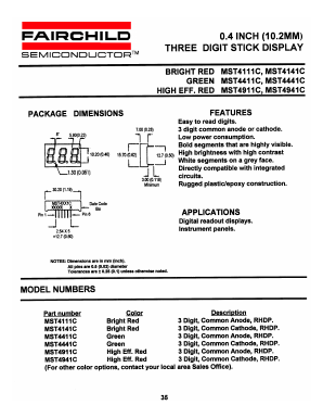 MST4141C Datasheet PDF Fairchild Semiconductor
