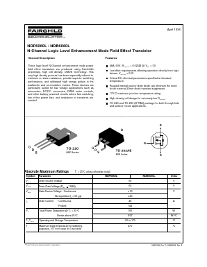 NDB6060L Datasheet PDF Fairchild Semiconductor