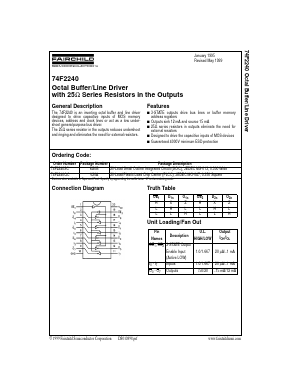 74F2240QCX Datasheet PDF Fairchild Semiconductor