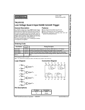 74LVX132MTCX_NL Datasheet PDF Fairchild Semiconductor