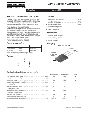 RURG1560C Datasheet PDF Fairchild Semiconductor