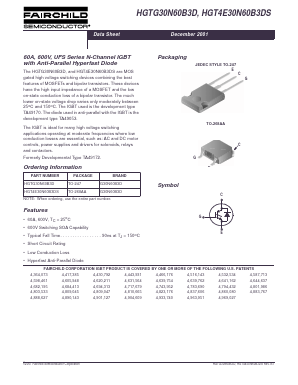 HGTG30N60B3D Datasheet PDF Fairchild Semiconductor