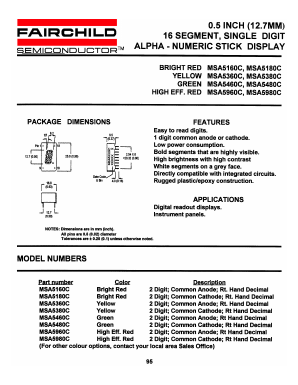 MSA5980C Datasheet PDF Fairchild Semiconductor