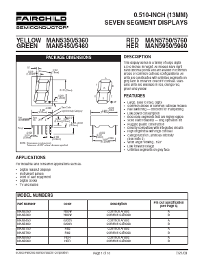 MAN5950 Datasheet PDF Fairchild Semiconductor