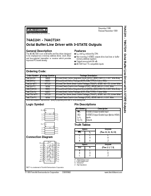 74AC241CW Datasheet PDF Fairchild Semiconductor