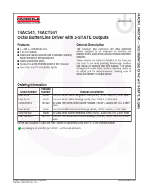 74ACT541SC Datasheet PDF Fairchild Semiconductor