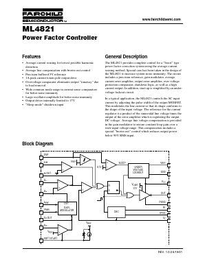 ML4821 Datasheet PDF Fairchild Semiconductor