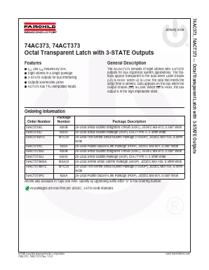 74ACT373SC Datasheet PDF Fairchild Semiconductor