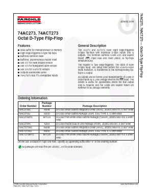 74AC273SC Datasheet PDF Fairchild Semiconductor