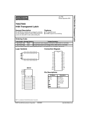 74ACT843 Datasheet PDF Fairchild Semiconductor