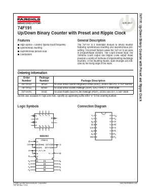 74F191SC Datasheet PDF Fairchild Semiconductor