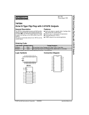 74F564SJX Datasheet PDF Fairchild Semiconductor