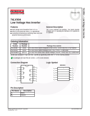74LVX04MX Datasheet PDF Fairchild Semiconductor