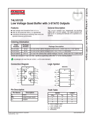 74LVX125SJ Datasheet PDF Fairchild Semiconductor