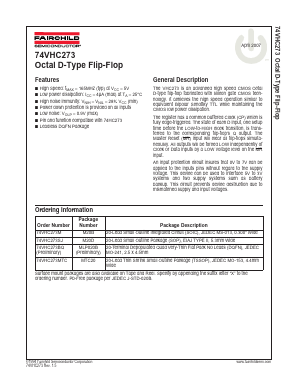 74VHC273BQ Datasheet PDF Fairchild Semiconductor