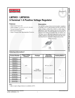 LM7810A Datasheet PDF Fairchild Semiconductor