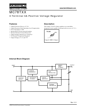 MC78T05 Datasheet PDF Fairchild Semiconductor
