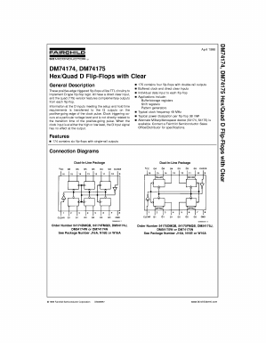 74175 Datasheet PDF Fairchild Semiconductor