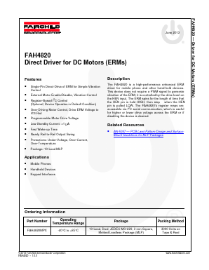 FAH4820MPX Datasheet PDF Fairchild Semiconductor